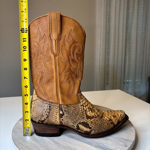 Freebird by Steven Marshall Python Snakeskin Leather Cowboy Boots Men’s Size 11 - Picture 13 of 13